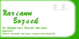 mariann bozsek business card